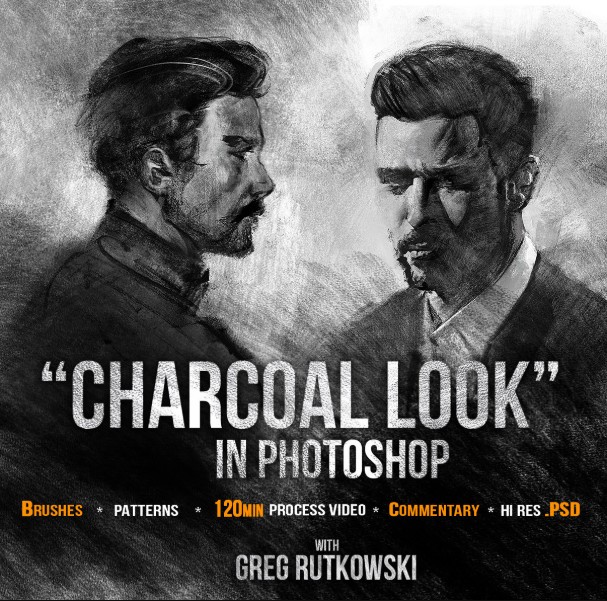 Charcoal Look In Photoshop By Greg Rutkowski