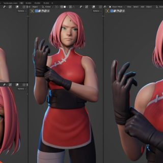 Gumroad – Sakura Haruno – Character Creation in Blender