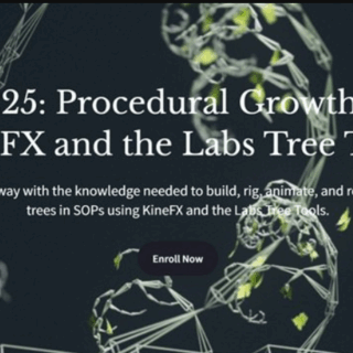 Houdini School – HS-225 Procedural Growth with KineFX and the Labs Tree Tools